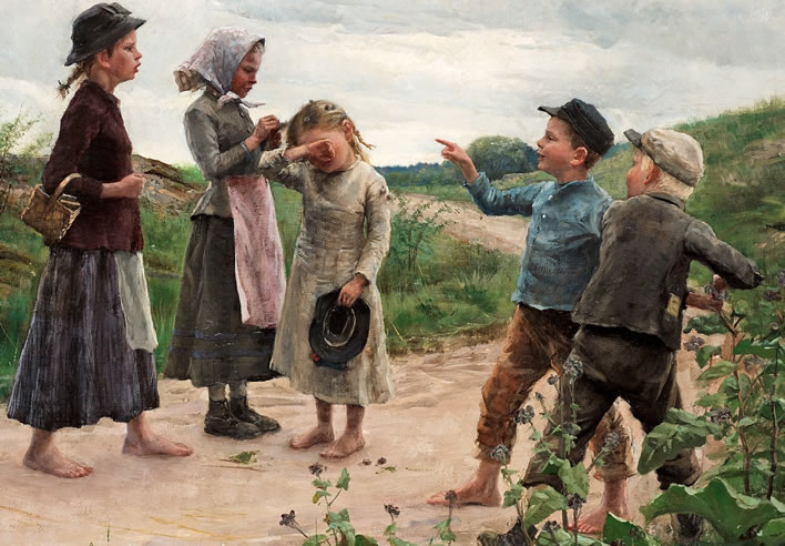 Fanny Brate, Teasing Children, 1885