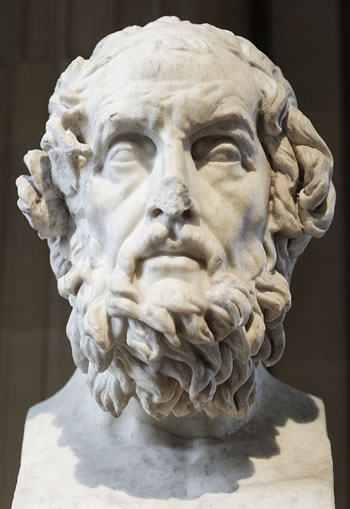 Homer Caetani, Louvre, 2nd century BC.