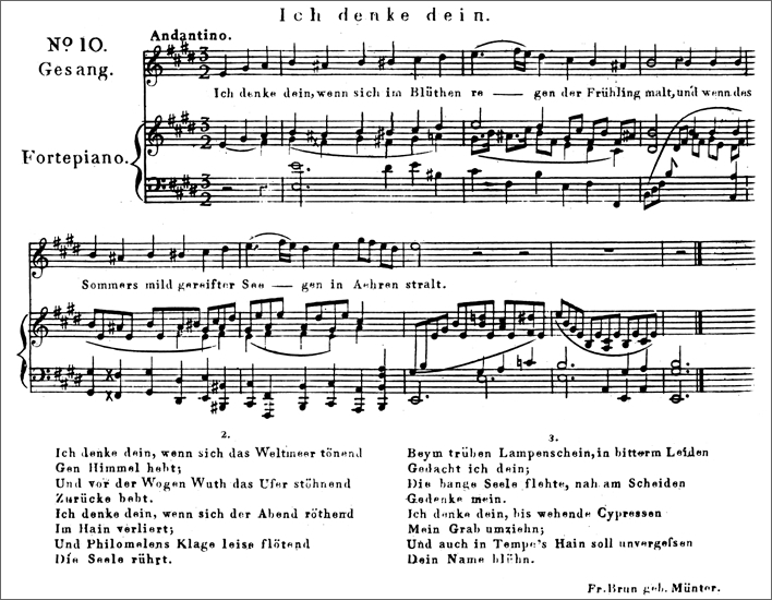 'Ich denke dein', score