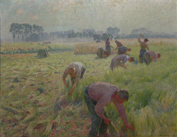 Emile Claus, De vlasoogst, 1904