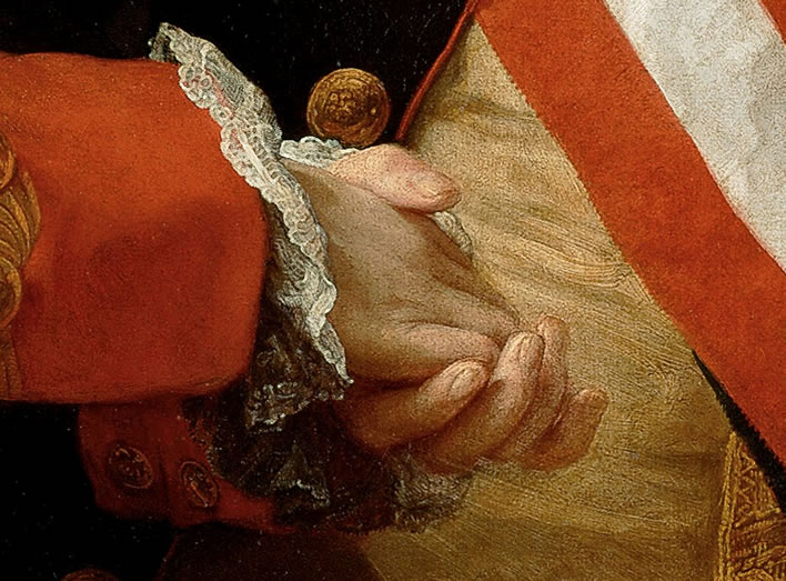 Pompeo Batoni: Joseph II and Pietro Leopoldo, 1769 - handshake