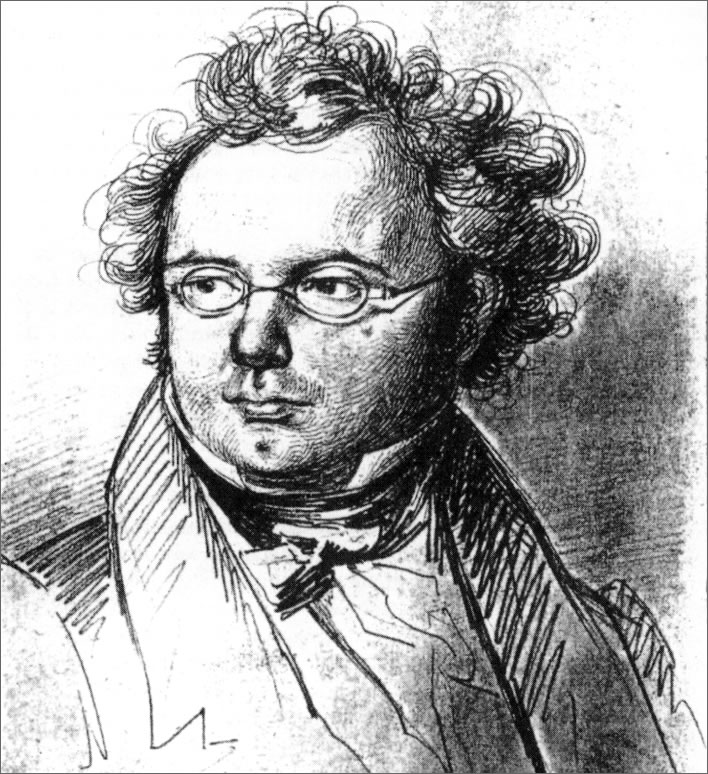 Friedrich Lieder's 1827 sketch of Schubert