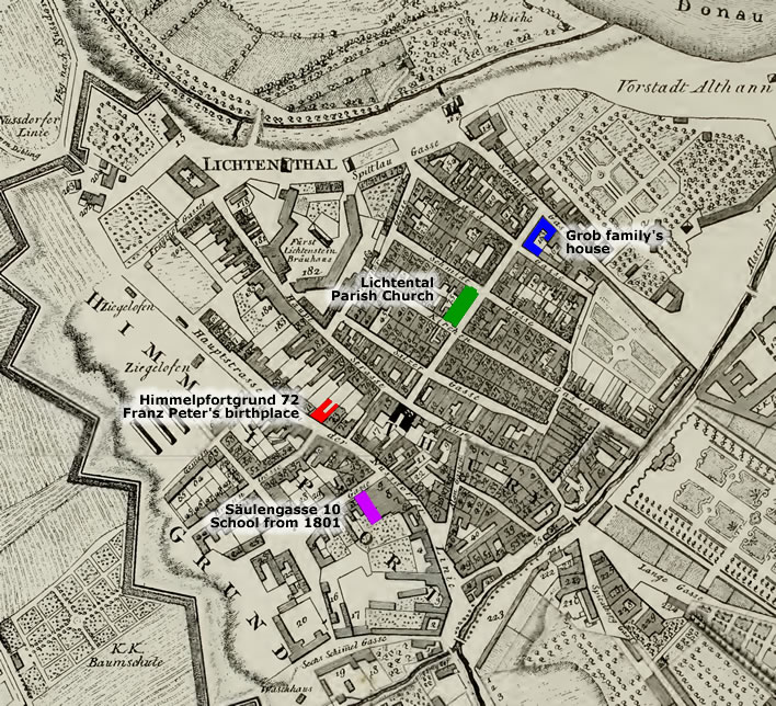 Plan von Wien und seinen Vorstädten, 1797, Liechtental