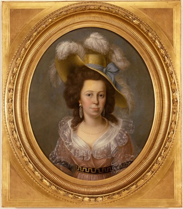 Franziska von Hohenheim by Jakob Friedrich Weckherlin, 1790.