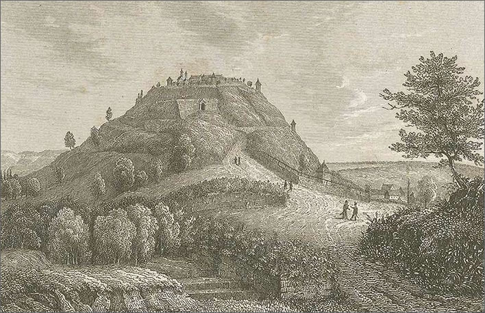 The fortress of Hohenasperg and the road from the north, 1860