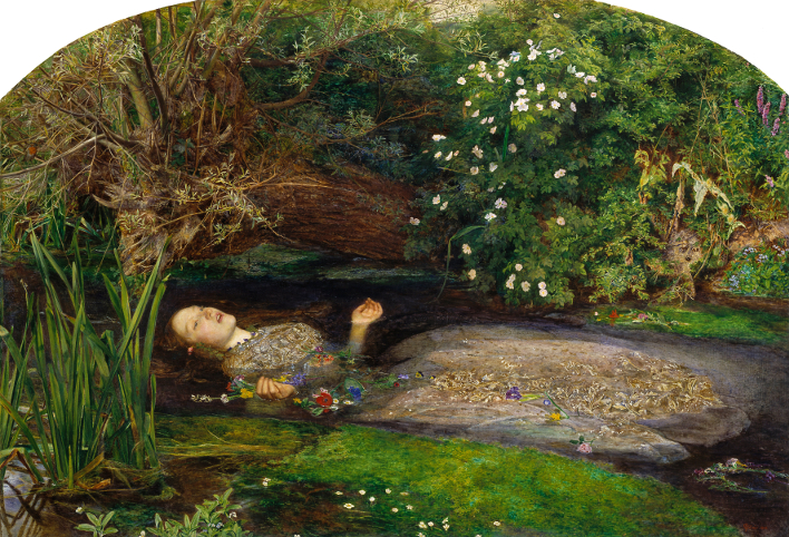 John Everett Millais, 'Ophelia', 1851-2.