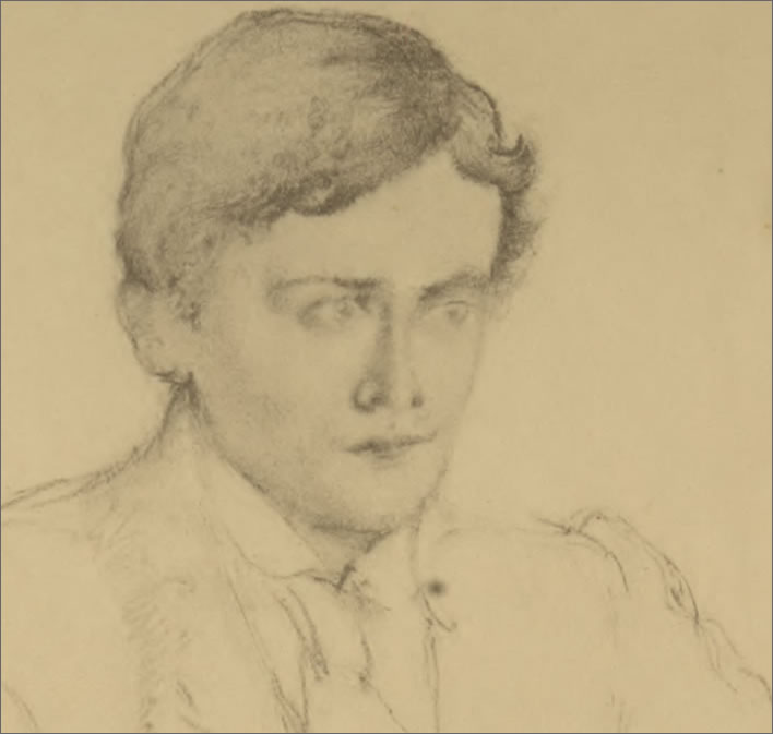 A portrait of Ernest Dowson by William Rothenstein (1872-1945), hand photogravure by Emery Walker (1851-1933), ND.