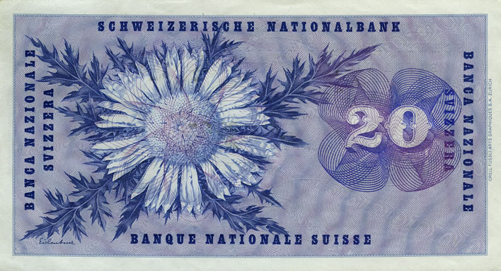 Hermann Eidenbenz series 5 banknote designs: 20fr Dufour B292.309_verso_708x384