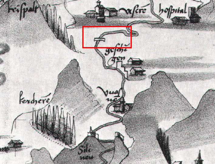 Historical maps of the Schöllenen: 