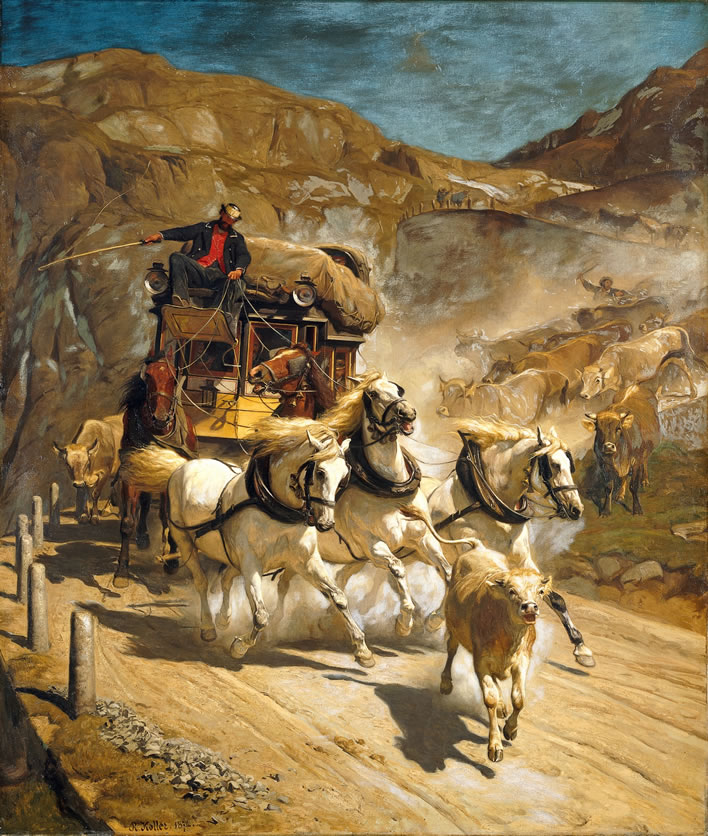 Rudolf Koller (1828–1905), Die Gotthardpost