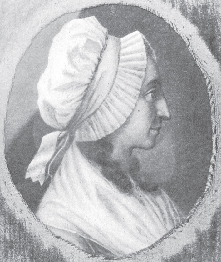 Barbara 'Bäbe' Schulthess, c. 1794. A reproduction of a watercolour by an unknown artist.