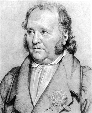 Jean Paul Friedrich Richter drawn in 1822 by Carl Christian Vogel von Vogelstein (1788-1868)