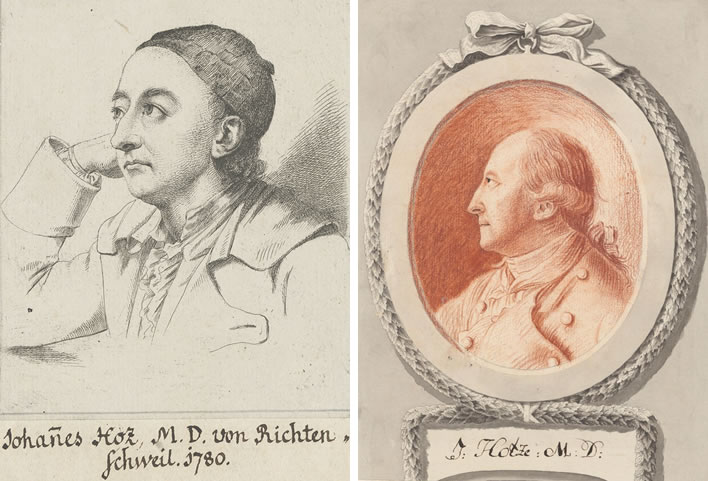 Dr Johannes Hotze in 1780 and 1784