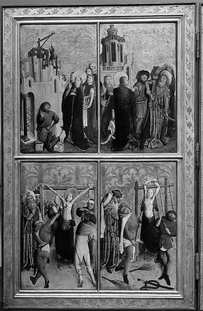 Altarpiece of Saint Barbara, 1447, left panel.