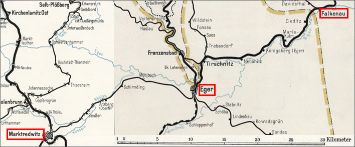 The Klemperers' journey from Falkenau to Marktredwitz