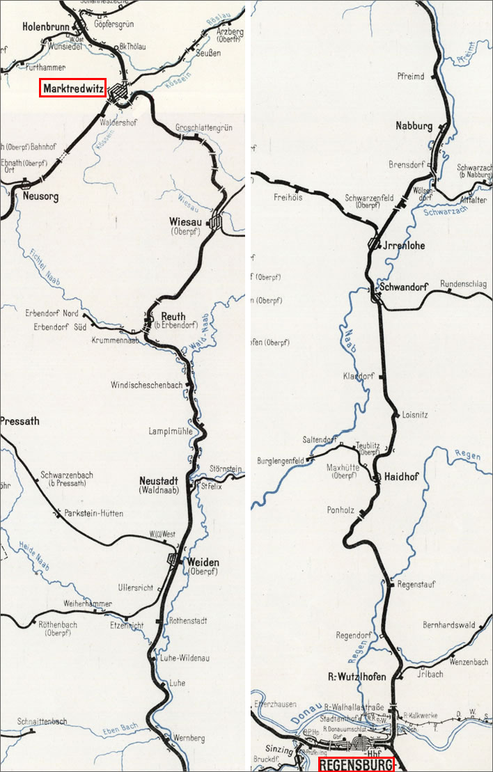 The Klemperers' journey from Marktredwitz to Regensburg