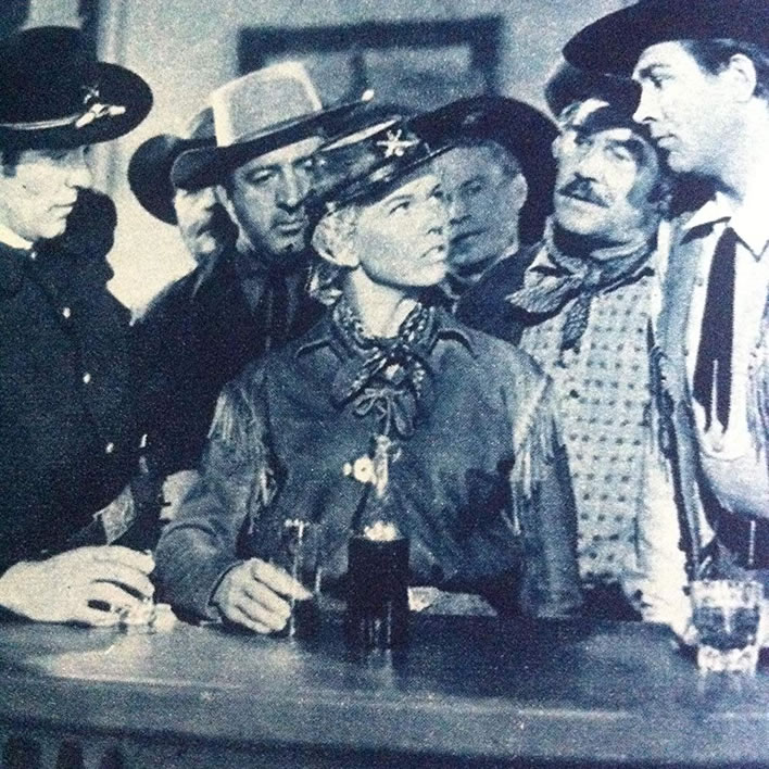 Doris Day, Philip Carey and Howard Keel in Calamity Jane (1953)