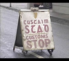 The good old days: Irish customs stop
