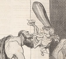 Honoré Daumier, Hercule dompté par l'Amour, 1842 (detail).