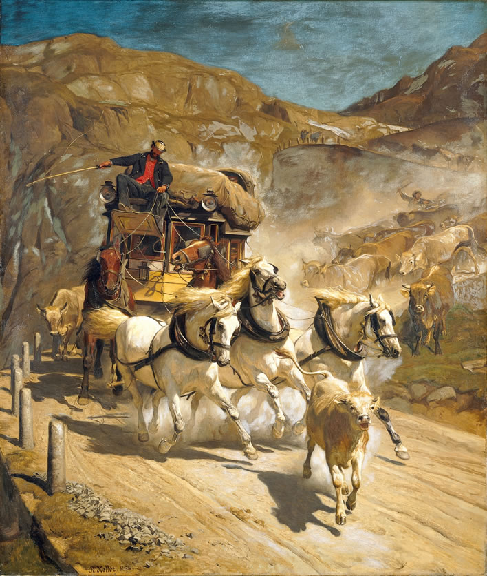 Rudolf Koller (1828-1905), Die Gotthardpost (1874)