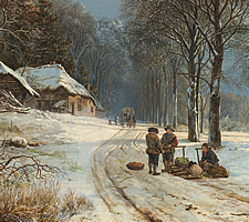 Barend Cornelis Koekkoek, Winter Landscape, 1835-1838.