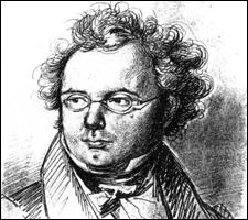 Franz Schubert, Pencil sketch by Friedrich Lieder, 1827