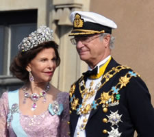 King Carl XVI Gustaf of Sweden showing the art of understatement in wearing sustainable bling.