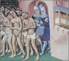The expulsion of the inhabitants of Carcassonne in 1209.