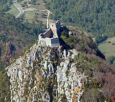 Aerial view of Montségur