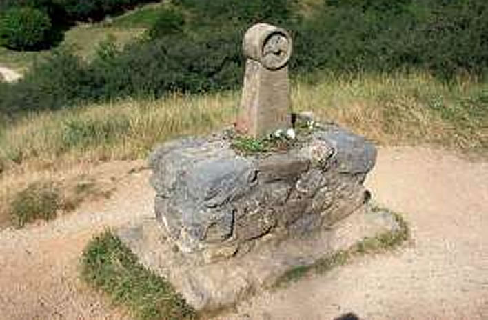 The contemporary monument at the Field of the Burned
