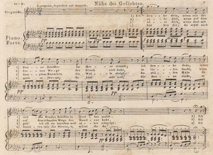'Nähe des Geliebten', score 1821
