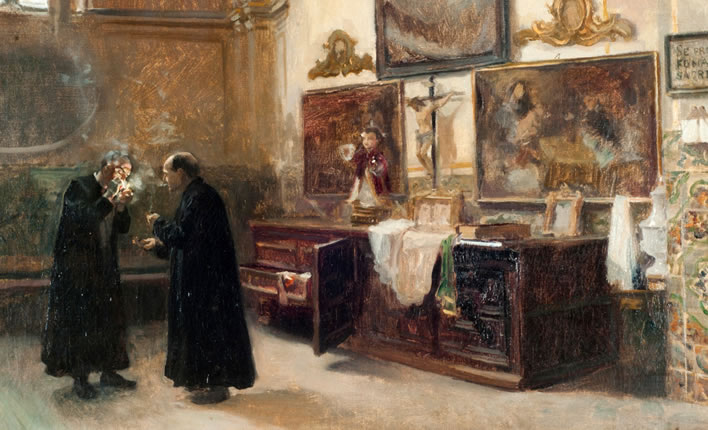 In the sacristy, 1893, by Joaquín Sorolla y Bastida (1863-1923)