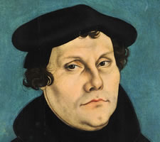 Martin Luther (1483-1546) by Lucas Cranach the Elder (1472–1553), 1528. Image: Veste Coburg