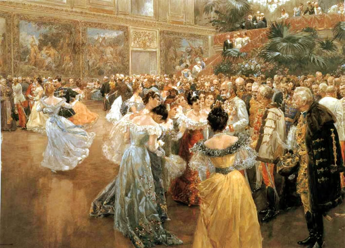 Wilhelm Gause (1853-1916), Hofball in Wien, 'Court Ball at the Hofburg in Vienna' (1900).