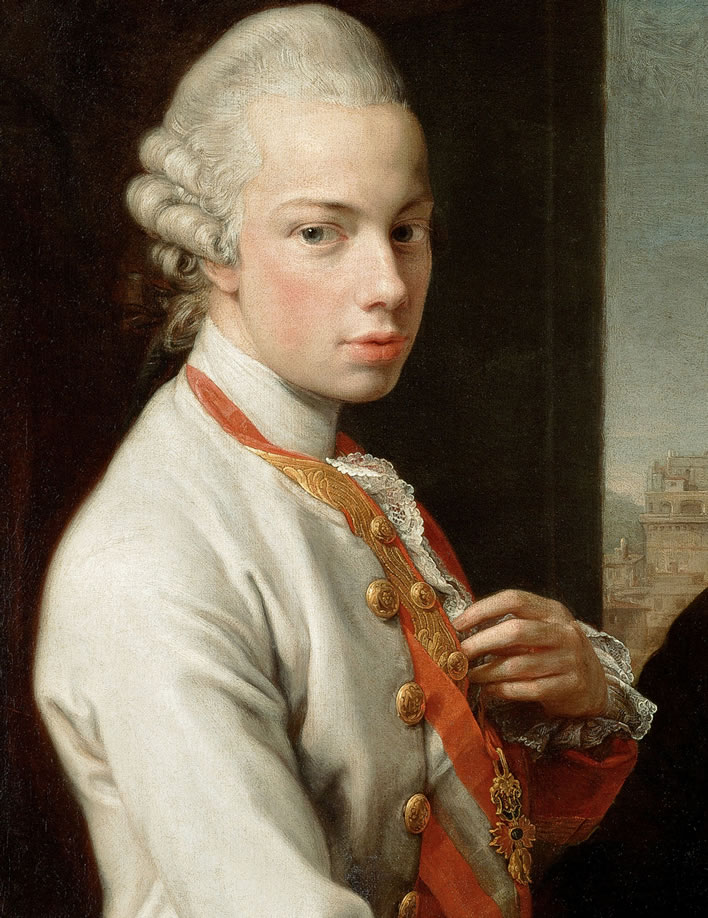 Pompeo Batoni: Joseph II and Pietro Leopoldo, 1769 - Leopold, top