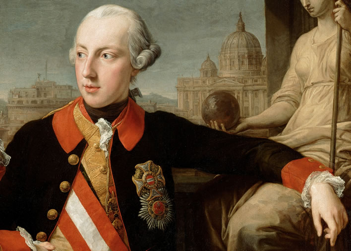 Pompeo Batoni: Joseph II and Pietro Leopoldo, 1769 - Joseph, top