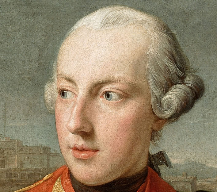 Pompeo Batoni: Joseph II and Pietro Leopoldo, 1769 - Joseph, head