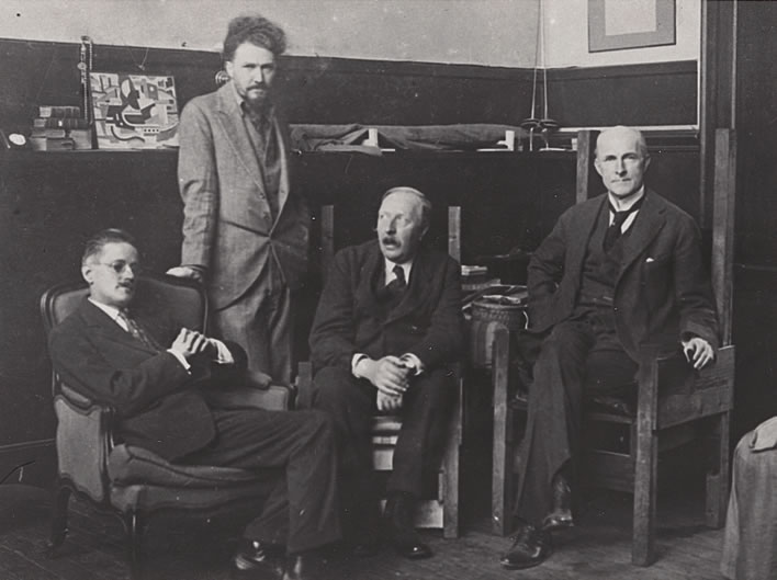 James Joyce, Ezra Pound, Ford Madox Ford and John Quinn in Paris, 1923