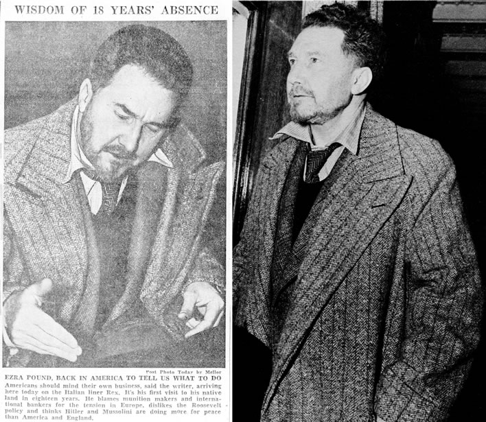 Ezra Pound arrives in the USA in 1939