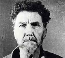 Mugshot from the US Army Disciplinary Training Center in Pisa: 'Ezra Loomis Pound, May 26 1945'