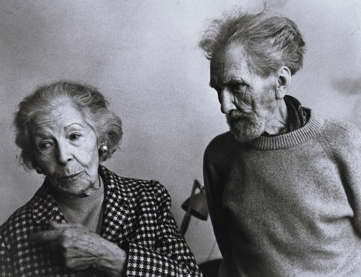 Ezra Pound and Olga Rudge, 1971. Image: Beinecke Library, Yale; ©Olga Rudge Estate