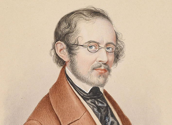 Franz Joseph Dobiaschofsky (1818-1867), Eduard von Bauernfeld, 1850