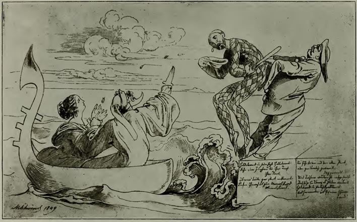 Moritz von Schwind, Pantalon entführt die Columbine, 1849
