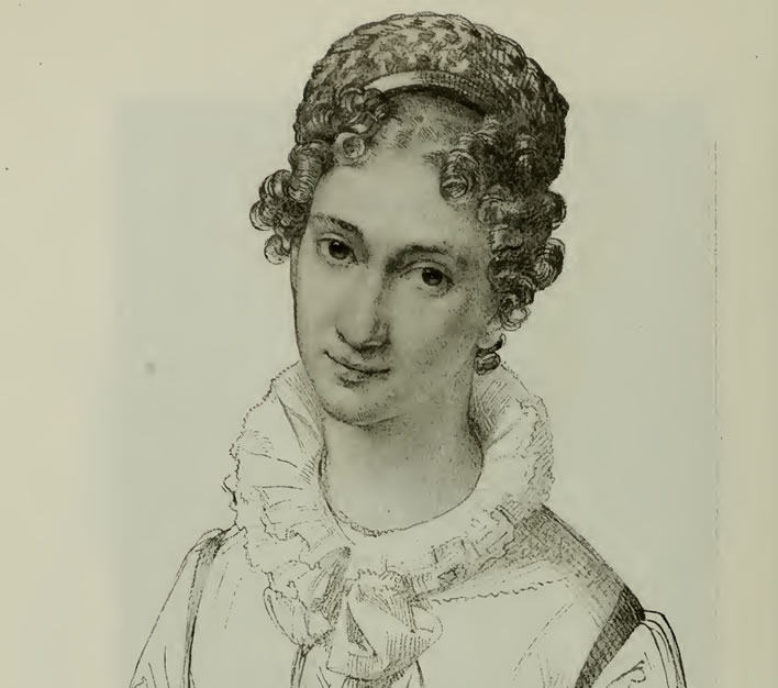 Leopold Kupelwieser, Sophie Schober, pencil drawing, c. 1821