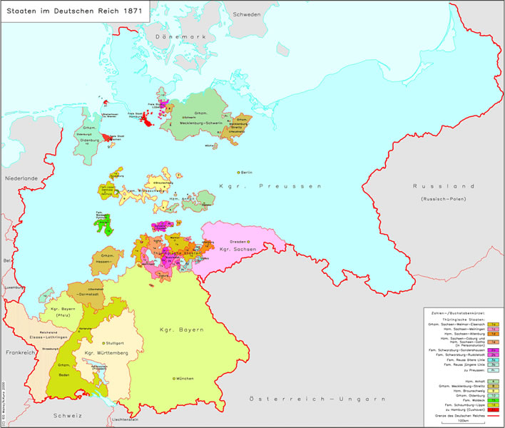 The Deutsches Reich in 1871.