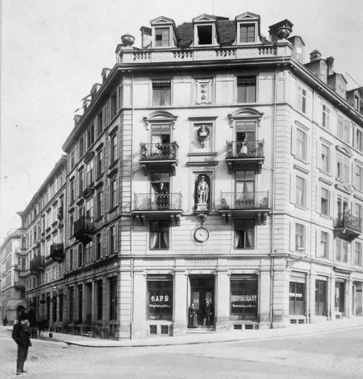 The Café-Restaurant Zähringer in 1900.