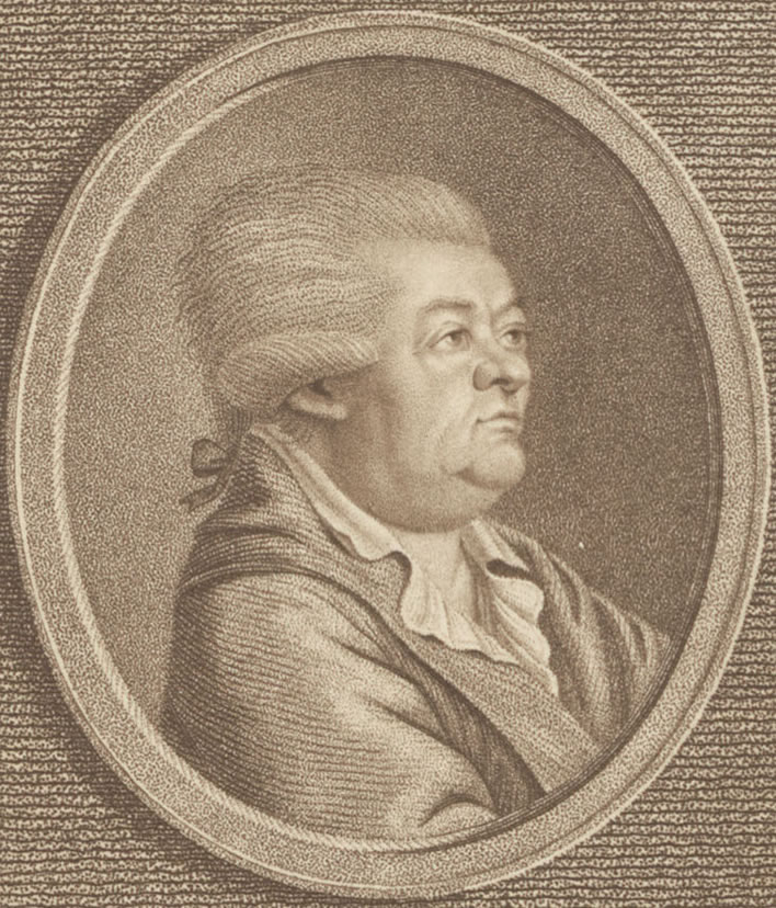 Christian Friedrich Daniel Schubart: silverpoint by Anton Karcher based on a work by Philipp Gottfried Lohbauer, 1788.