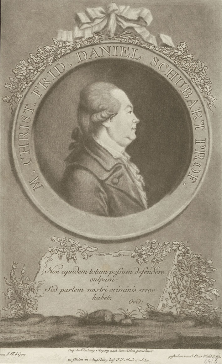 Christian Friedrich Daniel Schubart, mezzotint by Johann Elias Haid, 1783