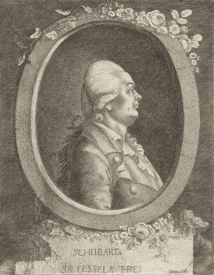 Christian Friedrich Daniel Schubart, unknown artist, date post 1784.