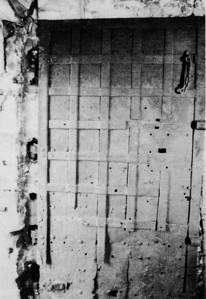 The door to Schubart's cell in situ.